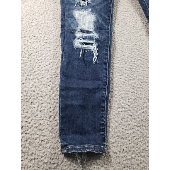 American Eagle Jeans Women's 8 Short Hi-Rise Jegging Distressed Stretch 28x27 - Picture 2 of 16